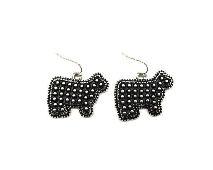Tiny Bubble Cow Dangle Earrings