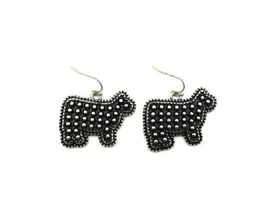 Tiny Bubble Cow Dangle Earrings