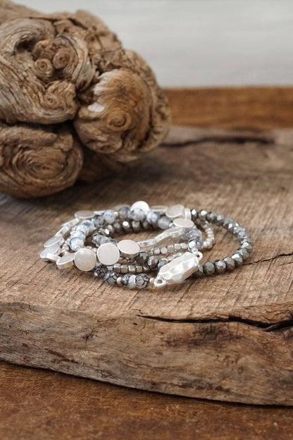 5 piece Boho Beaded Bracelets Stack