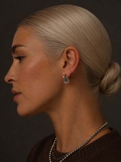 TRINITY KNOT STUDS- SILVER