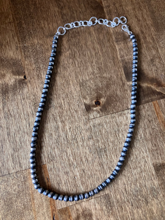 Hand strung Navajo Pearl Bead Necklace