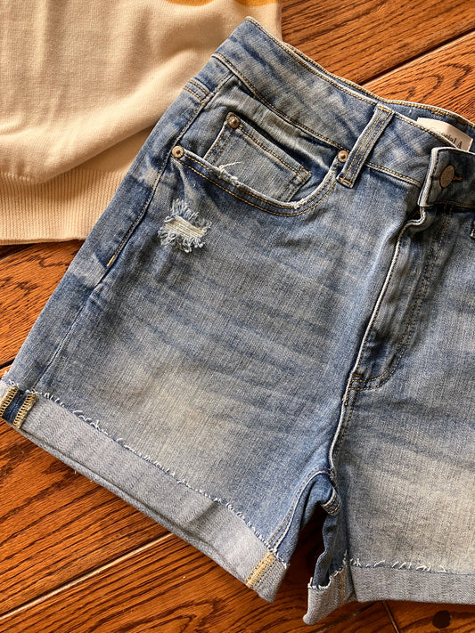 Medium Vintage Wash Denim Shorts